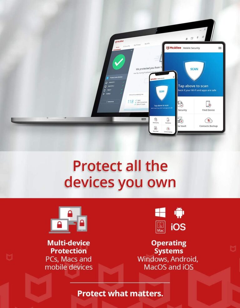 mcafee total protection for 5 devices